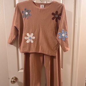 Sioni Caramel Sweater Lounge Set